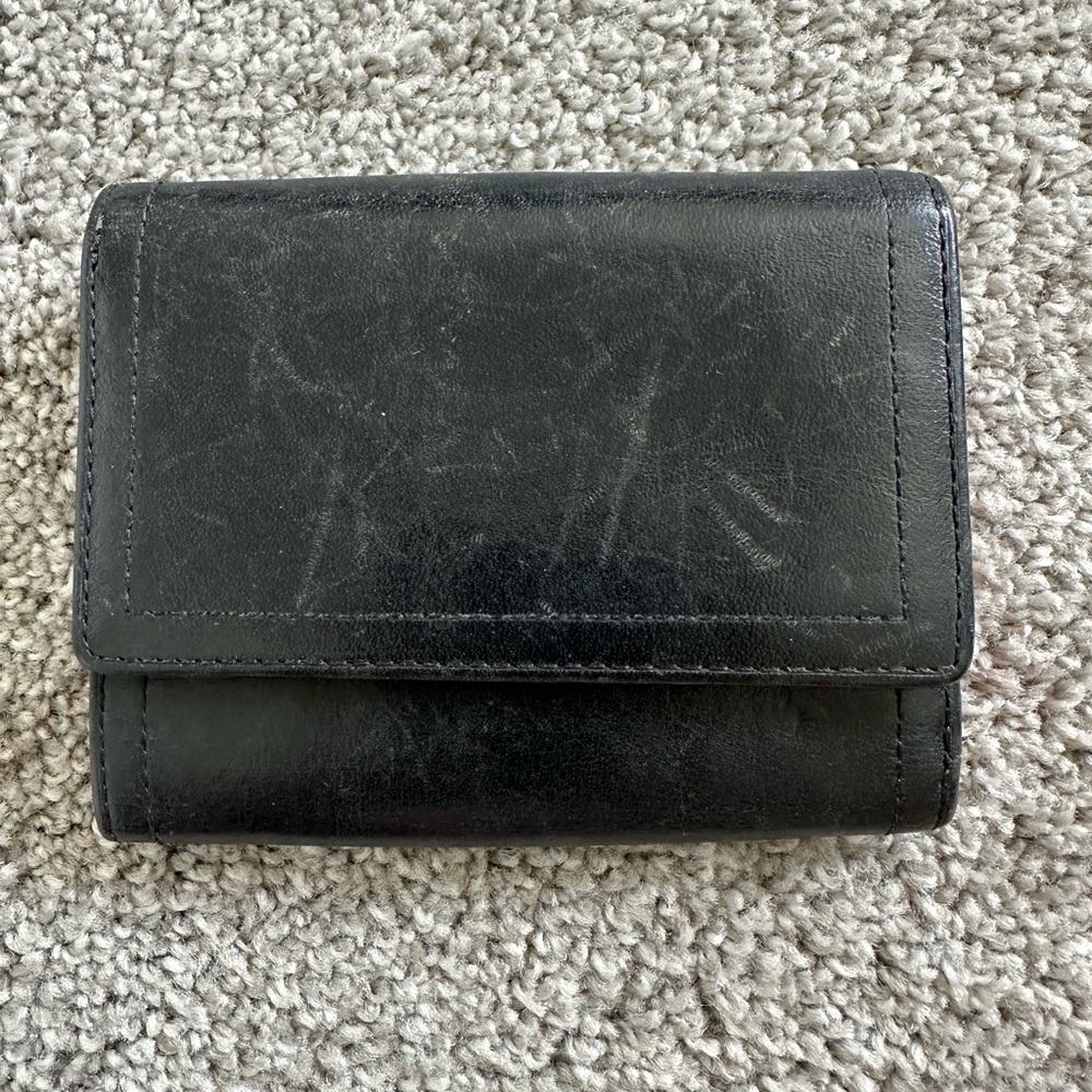 Black Leather Wallet Monsac Original brand